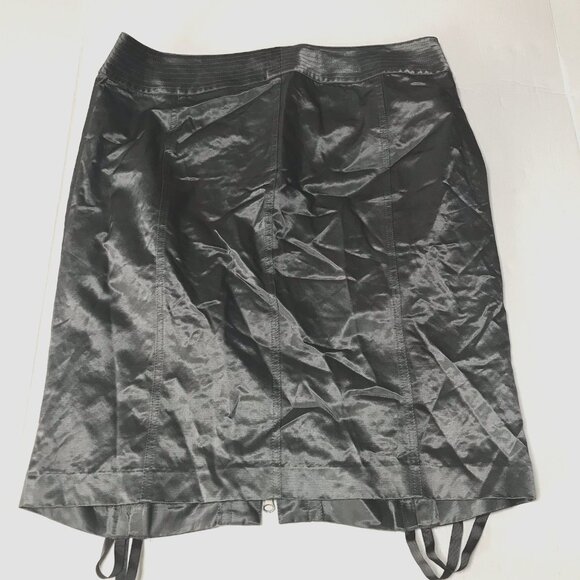 Vintage Y2K Bebe Skirt Womens 10 Metallic Ruched Rave Club Disco McBling Party - Picture 5 of 16
